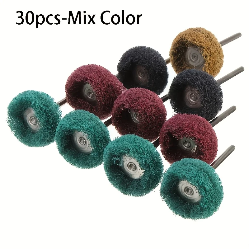 5-50 Stück Mini-Bohrer-Schleifbürsten-Set, Nylon-Polierscheiben, Rotationswerkzeug-Zubehör zur Rostentfernung – Detail 10
