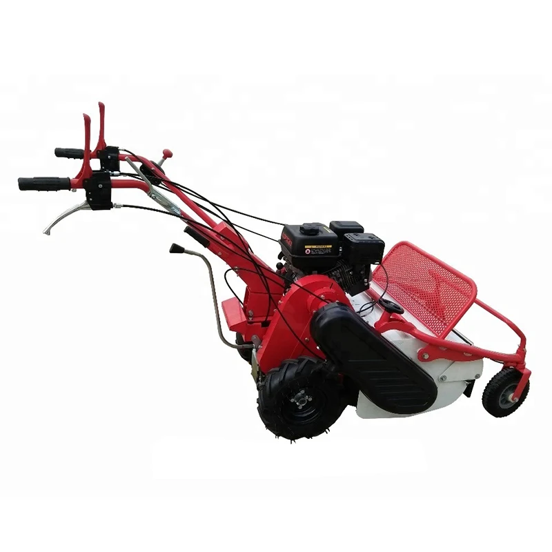 Agriculture Overgrown Grass Garden Hand Push Flail Lawn Mower Crawler Hydraulic Grass Cutting Machine