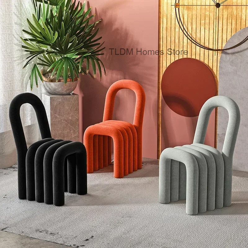 Sillas de comedor de estilo moderno minimalista, muebles de estilo nórdico, diseño suave y creativo, multifuncional, para hotel y restaurante