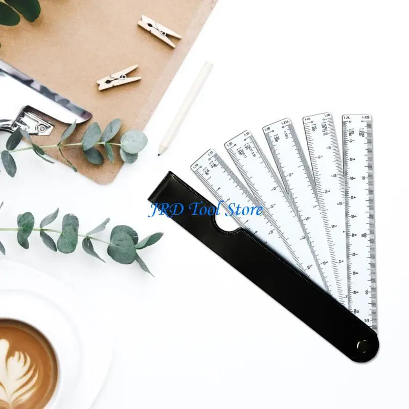 A2UD 19cm/7.5-inch Scale Ruler Engineer Scale Architect Ruler Flexible Ruler Metric