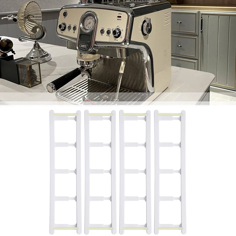 4Pcs Self-Adhesive Coffee Pod Holder Plastic Storage Strip For Capsule Kitchen Organizer Space Saving Rack White