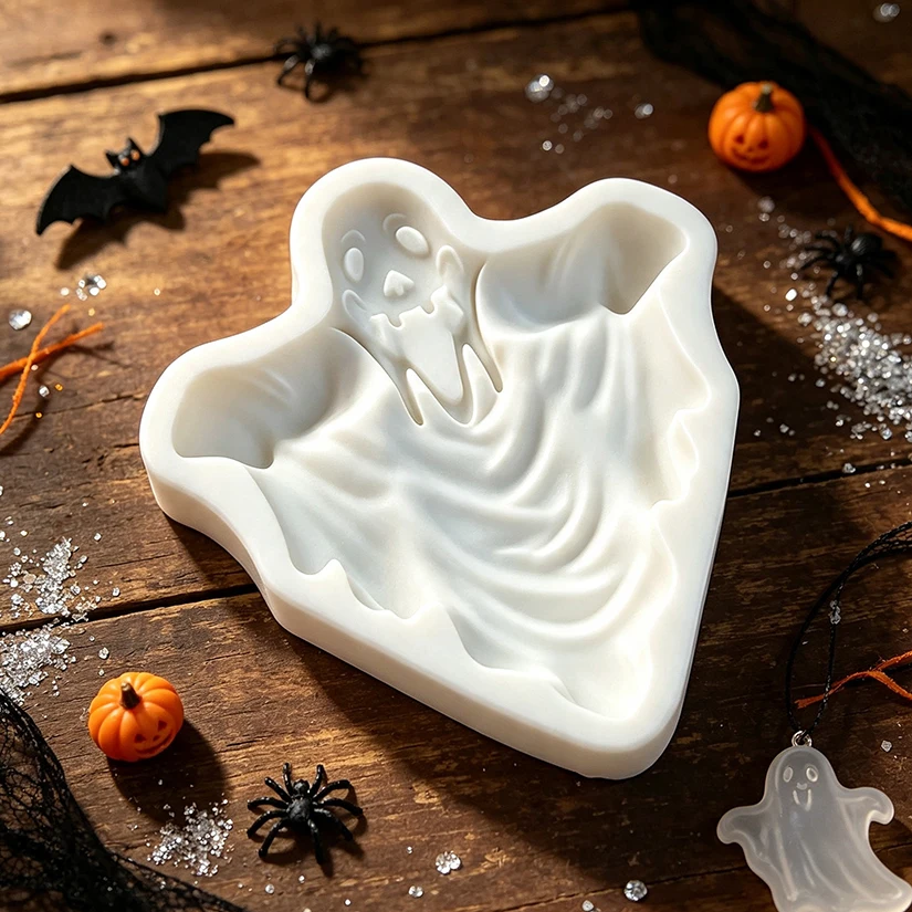 Ghost Halloween Silicone Sugarcraft Mold Resin Tools Cupcake Baking Mould Fondant Cake Decorating Tools