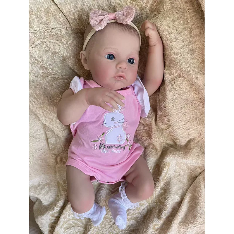 ตุ๊กตา NPK ขนาด 45 ซม. วาดด้วยมือ 100% ผิว 3 มิติ งานศิลปะสะสม พร้อมเส้นเลือดที่มองเห็นได้ ตัวทำจากผ้าเนื้อนุ่ม แบบ Reborn Meadow Bebe ของเล่นเด็ก ของขวัญ