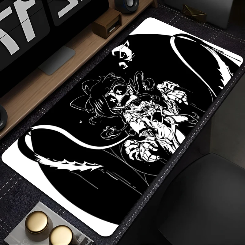 Cool Mouse Pad Anime M-Murder Uzi N V J Drones Keyboard Desk Mat Professional Gaming Accessories Rubber Lock Edge Gamer Mousepad