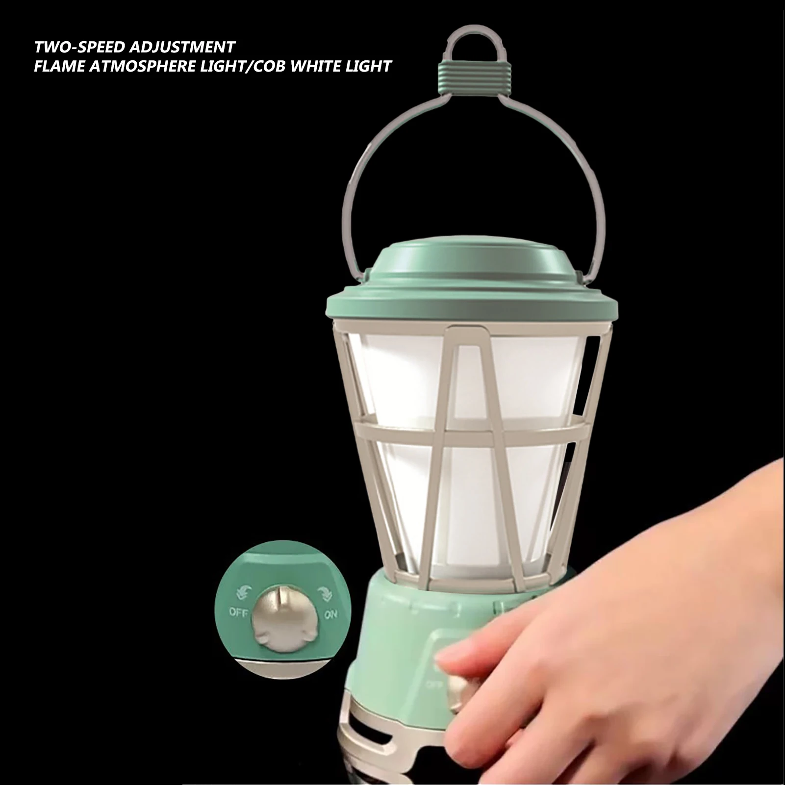 LED Vintage Lantern Flickering Flame Rechargeable Battery Operated Cordless Lamp For Tables Rechargeable Table Light For Night