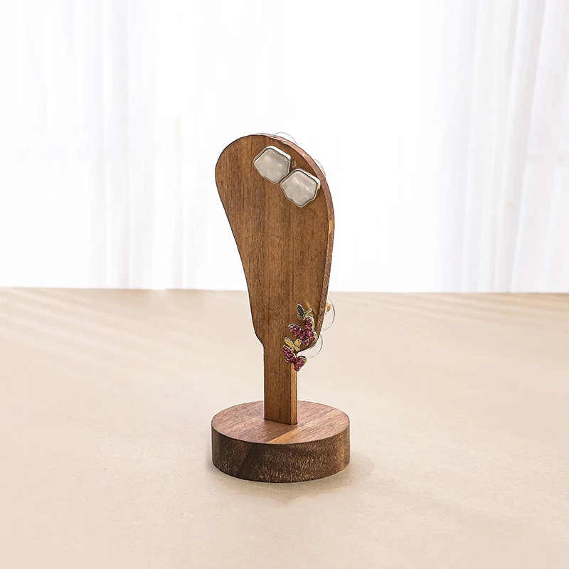 

1pcs Wood Ear Shaped Jewelry Earring Holder Display Stand Fashion Ear-shaped Ear Clip Stud Suitable For Jewelry Earrings