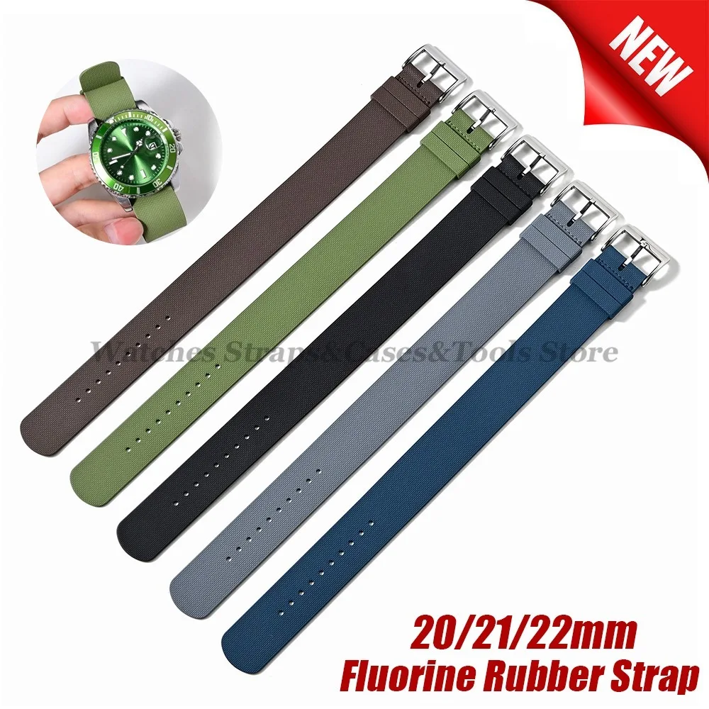 

Новый спортивный модный ремешок для часов из фторкаучука FKM 20 мм 21 мм 22 мм ремешок для часов Seiko для Omega для Tudor Sport Diving мужской браслет