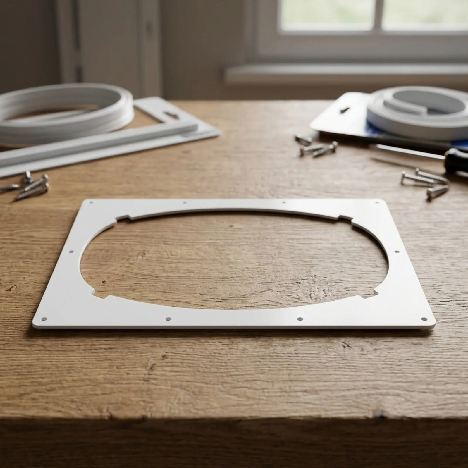 For Midea Portable Air Conditioner Duct Adapter Board for Sliding Window and Door Use 34x22cm ABS Material Dimension