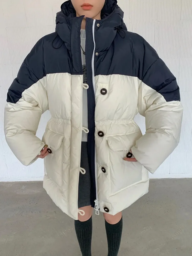 Casual 90 White Duck Down Jacket Winter Hooded Female Korean Fashion Short Tide Ins Puffer Coat Women Femme