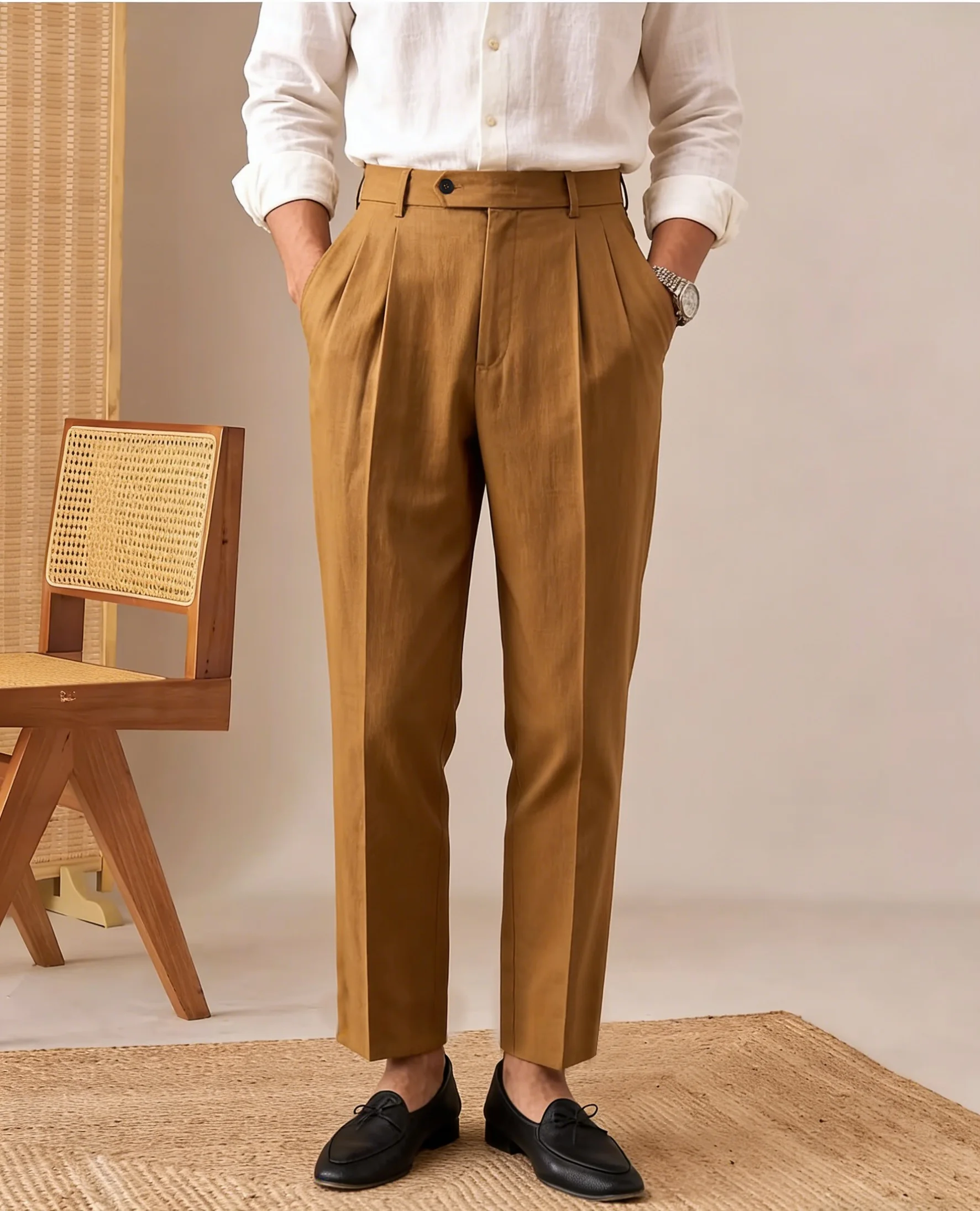 Premium Men's Pleated Wide-Leg Dress Pants Versatile Formal Casual Trousers Chinos Business Daily Office Banquet Wedding Summer - Image 2