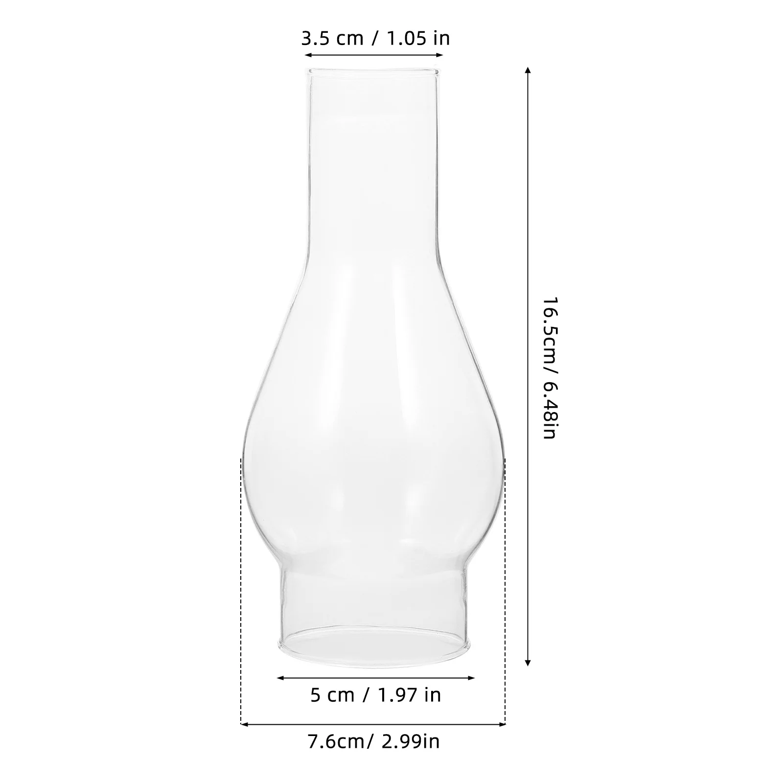 

Lamp Shade Glass Vintage Oil Lamp Chimney Transparent Lampshade Safe Useful Practical Glass Lampshade