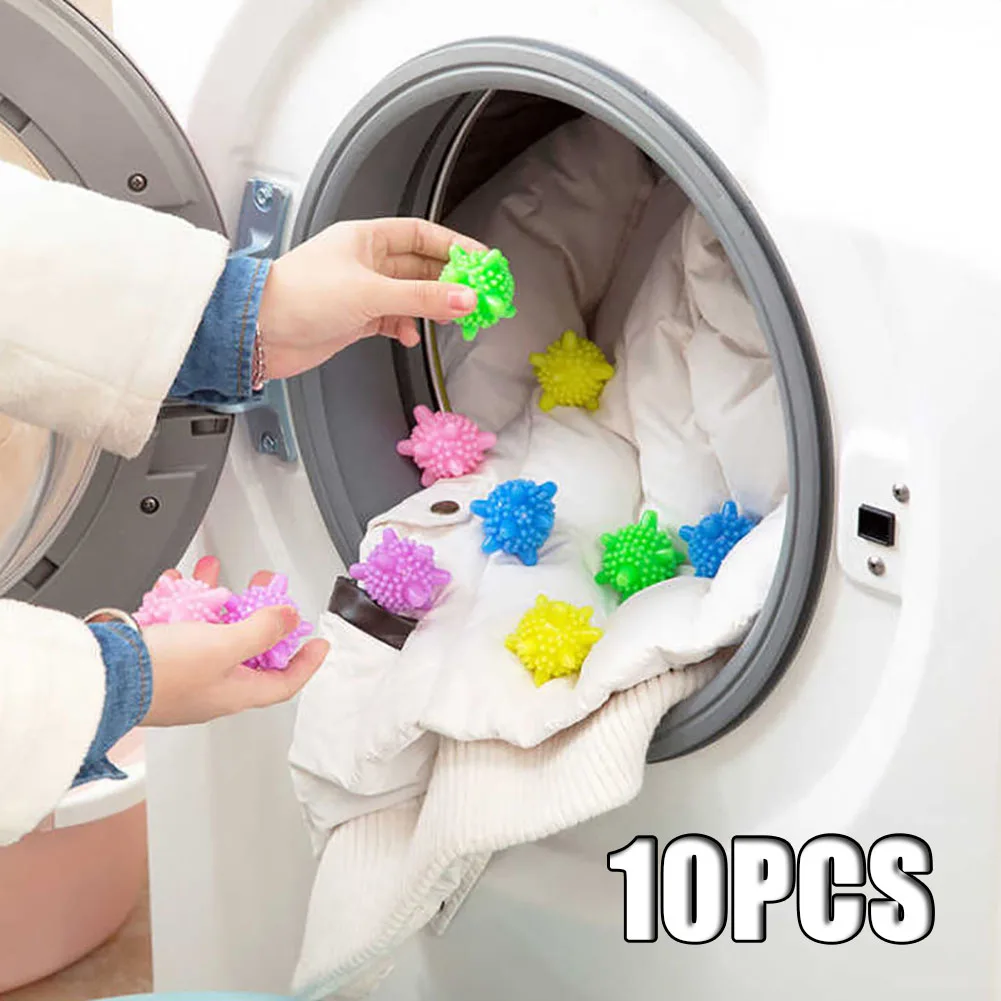 10pcs Laundry Balls Reusable Home Washing Machine Clothes Softener Starfish Shaped Remove Dirt Clean PVC Solid Laundry Balls