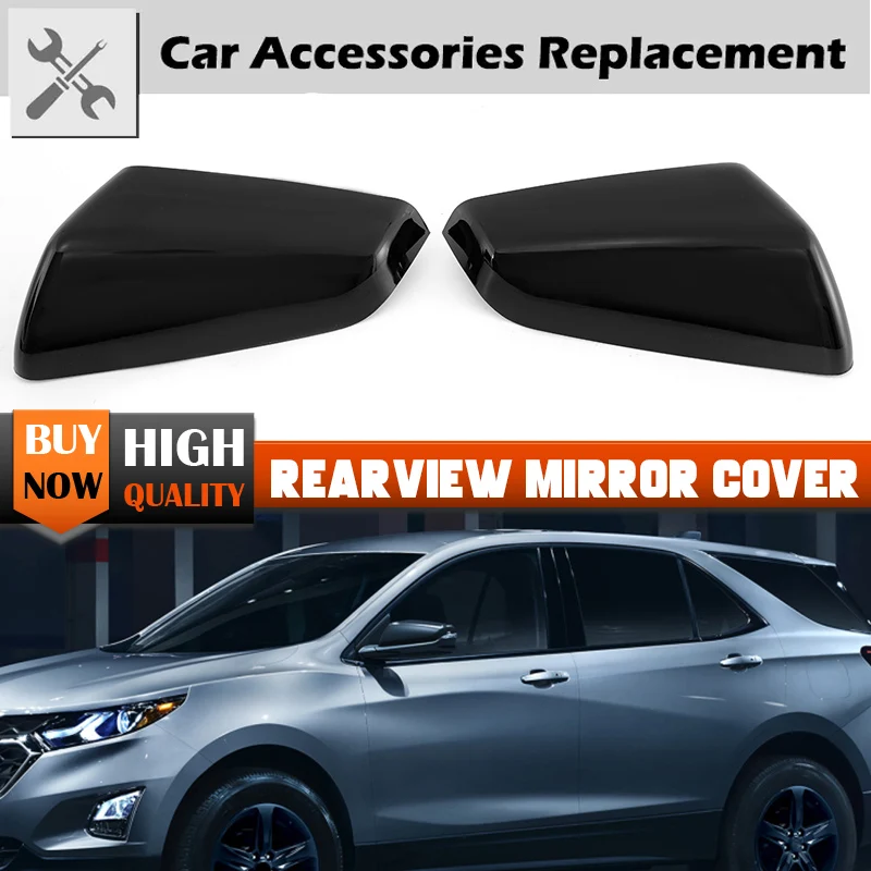 

1Pair Glossy Black Car Side Rear View Mirror Cover Caps for Chevy Equinox Terrain GMC Terrain 2018 2019 2020 2021 2022 2023