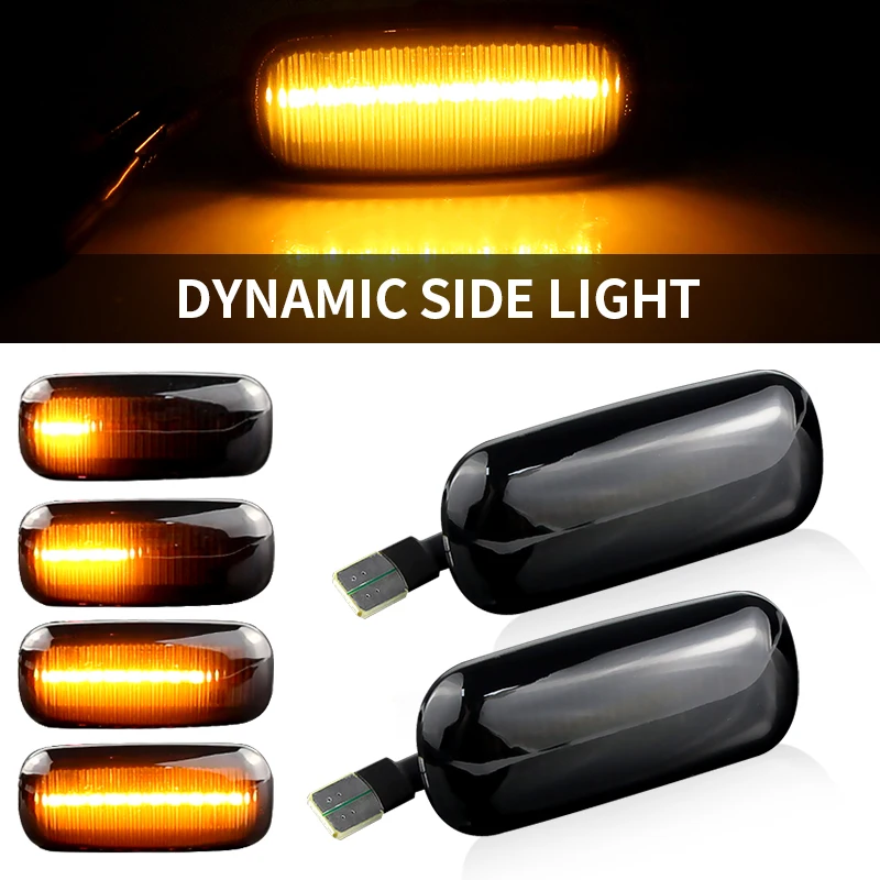 

2PCS for Audi A3 S3 8P A4 S4 RS4 B6 B7 B8 A6 S6 RS6 C5 C7 LED Dynamic Side Marker Light Turn Signal Light Amber Indicator Lamp