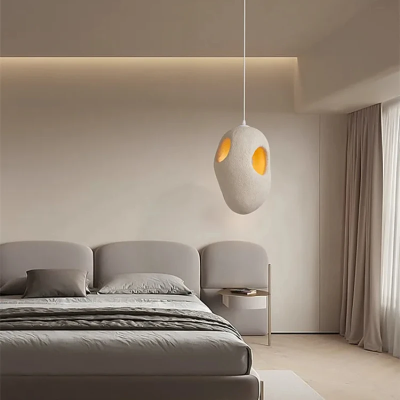 

Nordic Porous Design High Polymer Pendant Lights for Cloakroom Toilet Kitchen Island Bedroom Corridor Home Decor Simple Fixture