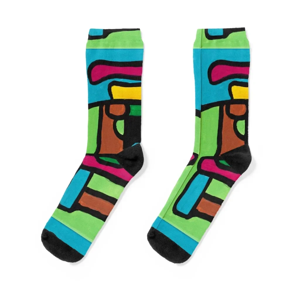 

Secrets. Acrylic abstract painting. Socks kids aesthetic sheer luxury Male Socks Women's
