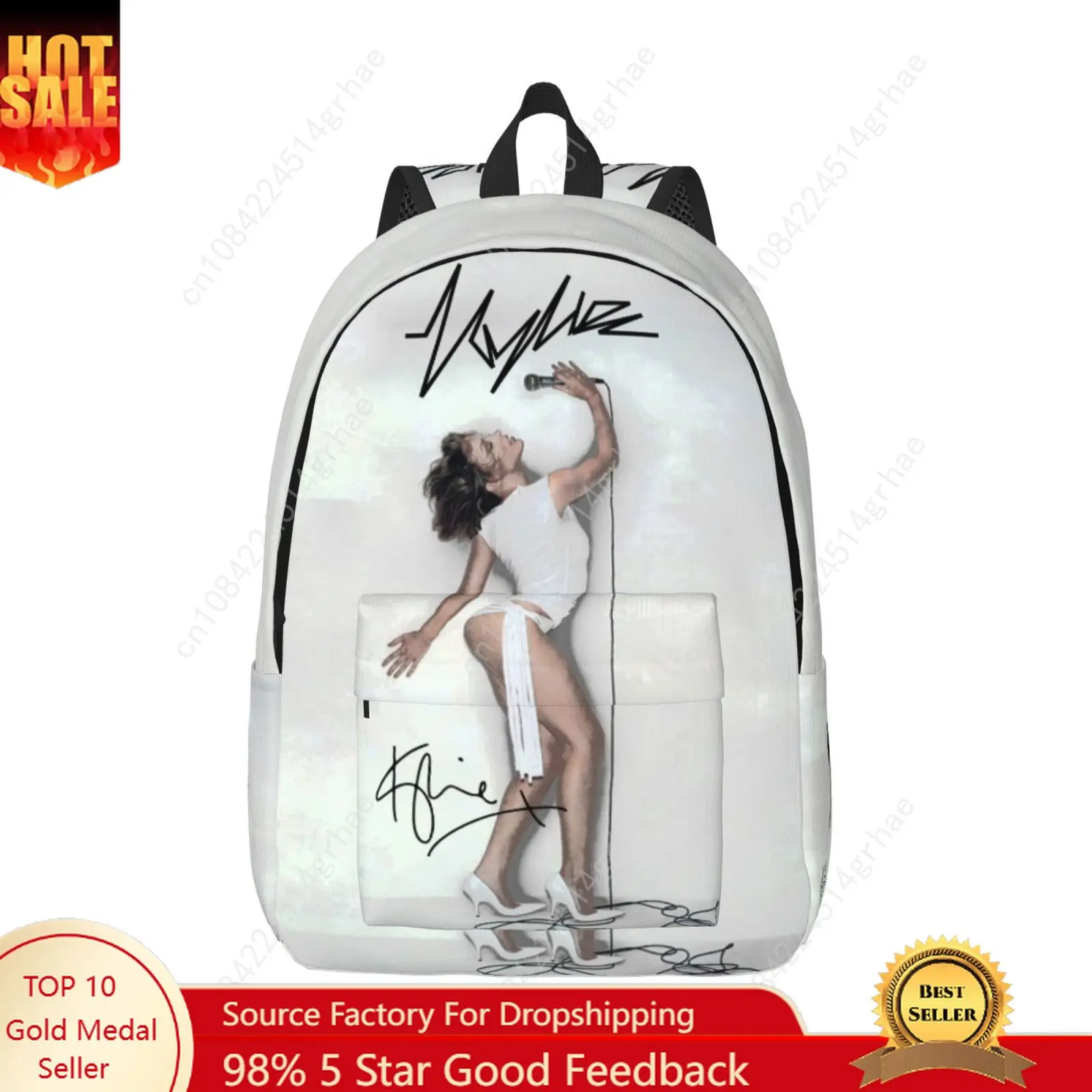Kylie Minogue Custom Canvas Lightweight Backpack Fashion Durable Student Men Women Business Daypack
