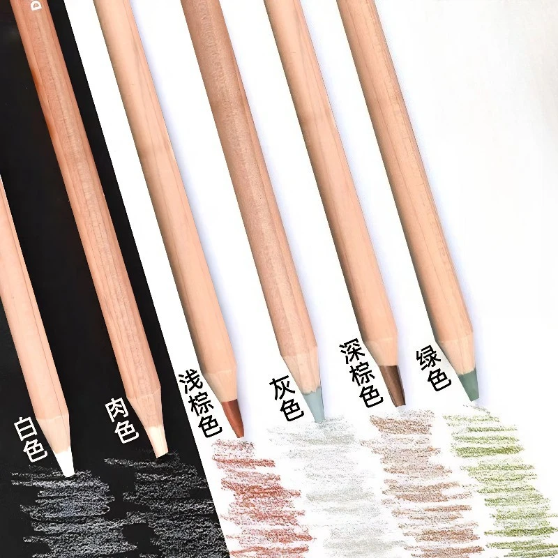 24 Color Charcoal Pen Premium Colored Charcoal Pencils Chalk Pastel Set  Artists Sketching Portrait Painting Art Supplies