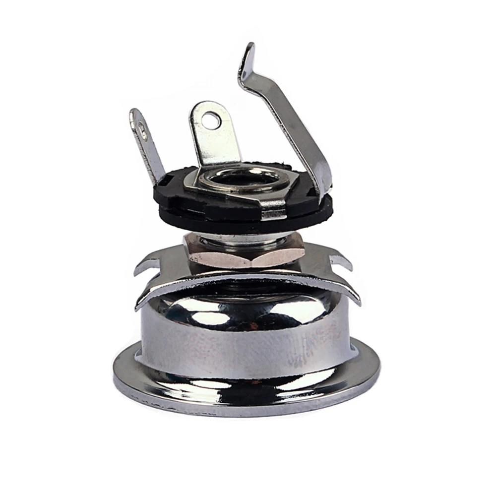 

1 PC 6.35mm 1/4"Jack Stereo Output Socket Guitar Output Jack Plug Socket For TL Electric Bass Guitar Parts Accessories (Silver)