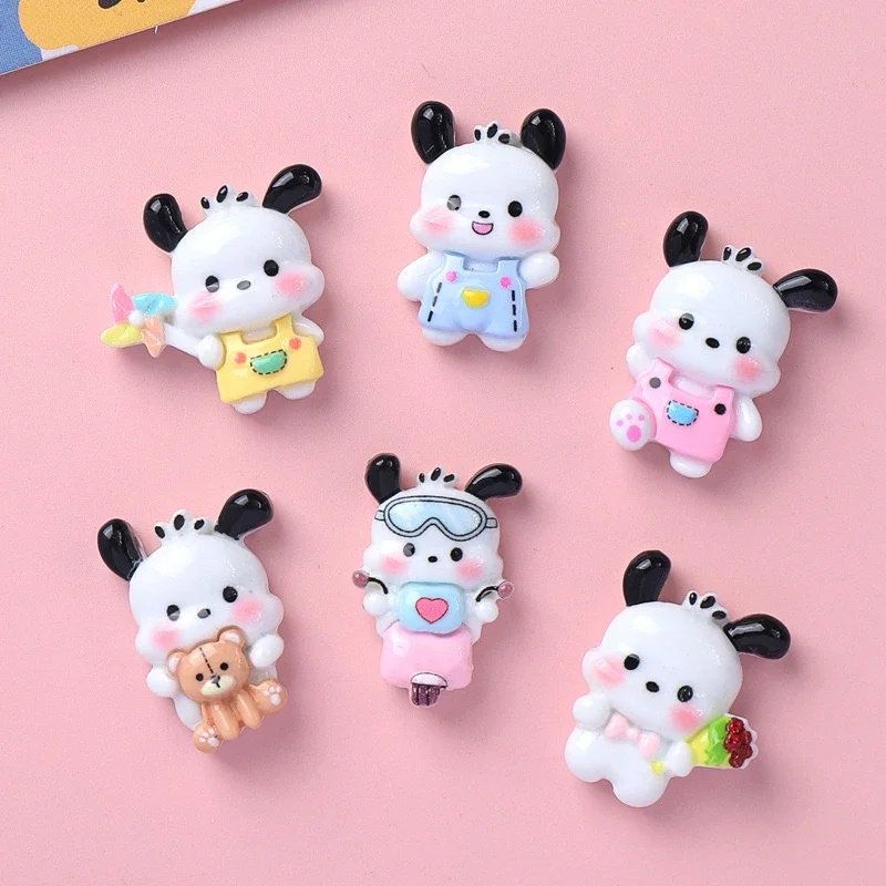 10 Pcs cartoon cross-dressing shiny puppy for diy resin Cabochon Scrapbooking DIY Jewelry Hairpin Craft Decoration Accessories