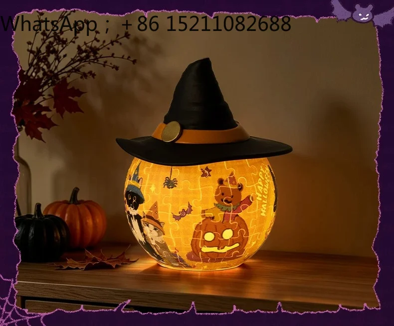 SCY three-dimensional pumpkin shape puzzle atmosphere ornament DIY exquisite Halloween gift