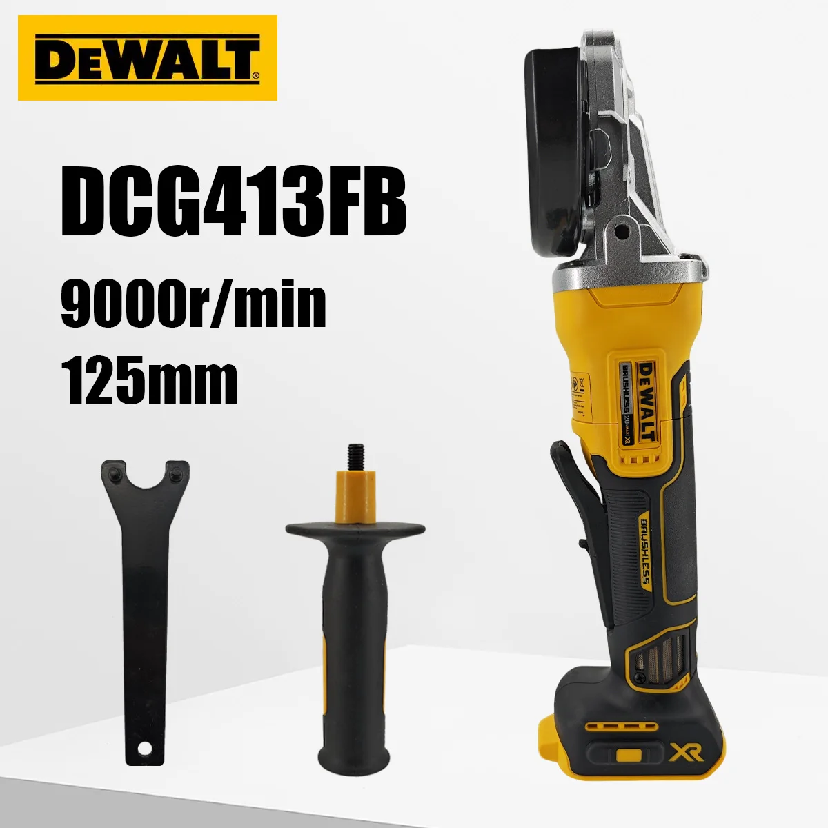 DEWALT DCG413FB 9000RPM 20V Max 125mm Brushless Angle Grinder Cordless Paddle Switch With Kickback Brake Power Tools