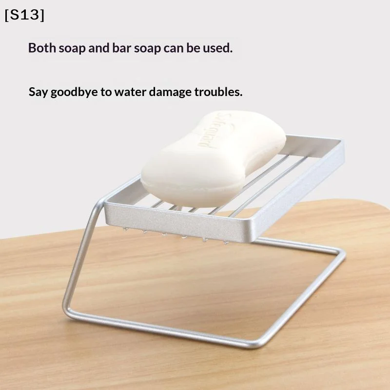 Self Draining Stainless Steel Soap Dish For Bar Soap Holder Shower Bathroom Kitchen Sink Minimalist Design Functional Storage[Q]