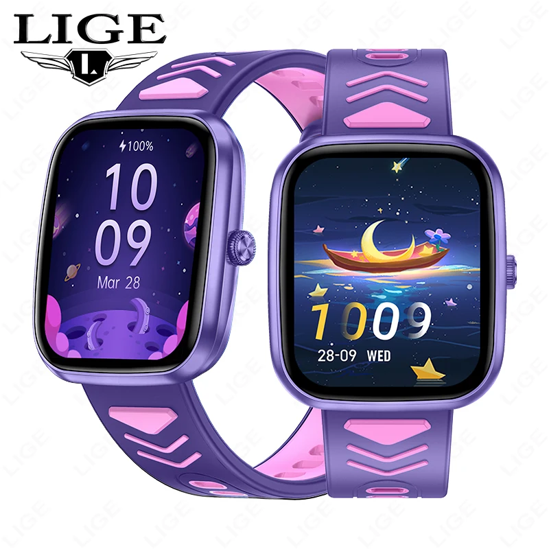 

LIGE New Children Smart Watch Boy Girl Outdoor Health Monitoring Smart Watch Men IP67 Waterproof Bluetooth Call Smartwatch Women