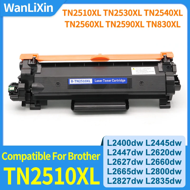 

Новый тонер-картридж TN2510 TN2510XL TN2530XL TN830XL TN2590 TN2560 TN2540 для принтера Brother HL-L2400DW L2600D L2445DW L2460DN