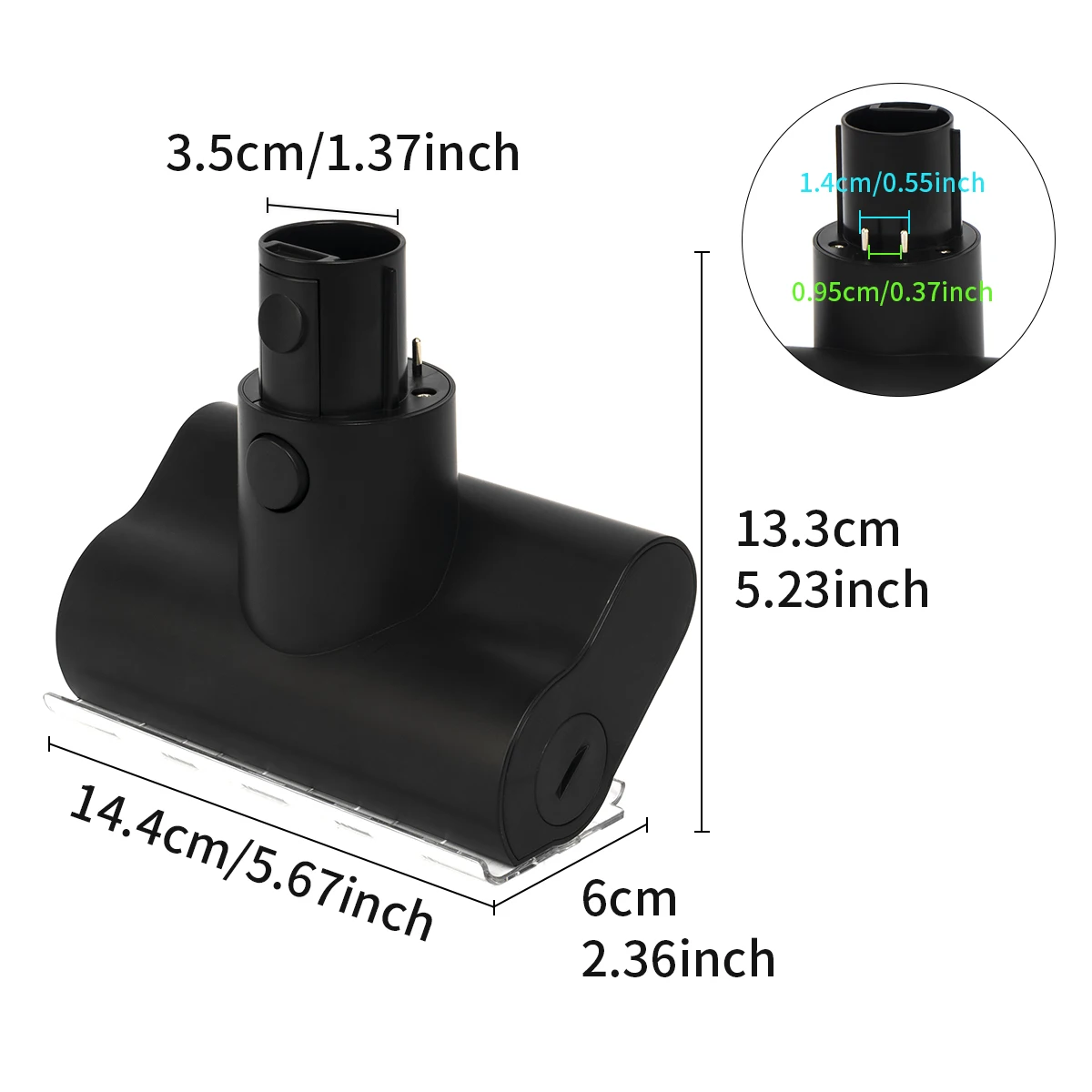Mini Brush Head For Dreame R10/R20/R30/Z10/Z20/Z30/V12/V11SE/T20 Handheld Vacuum Cleaner, For Mattress Sofa Fabric
