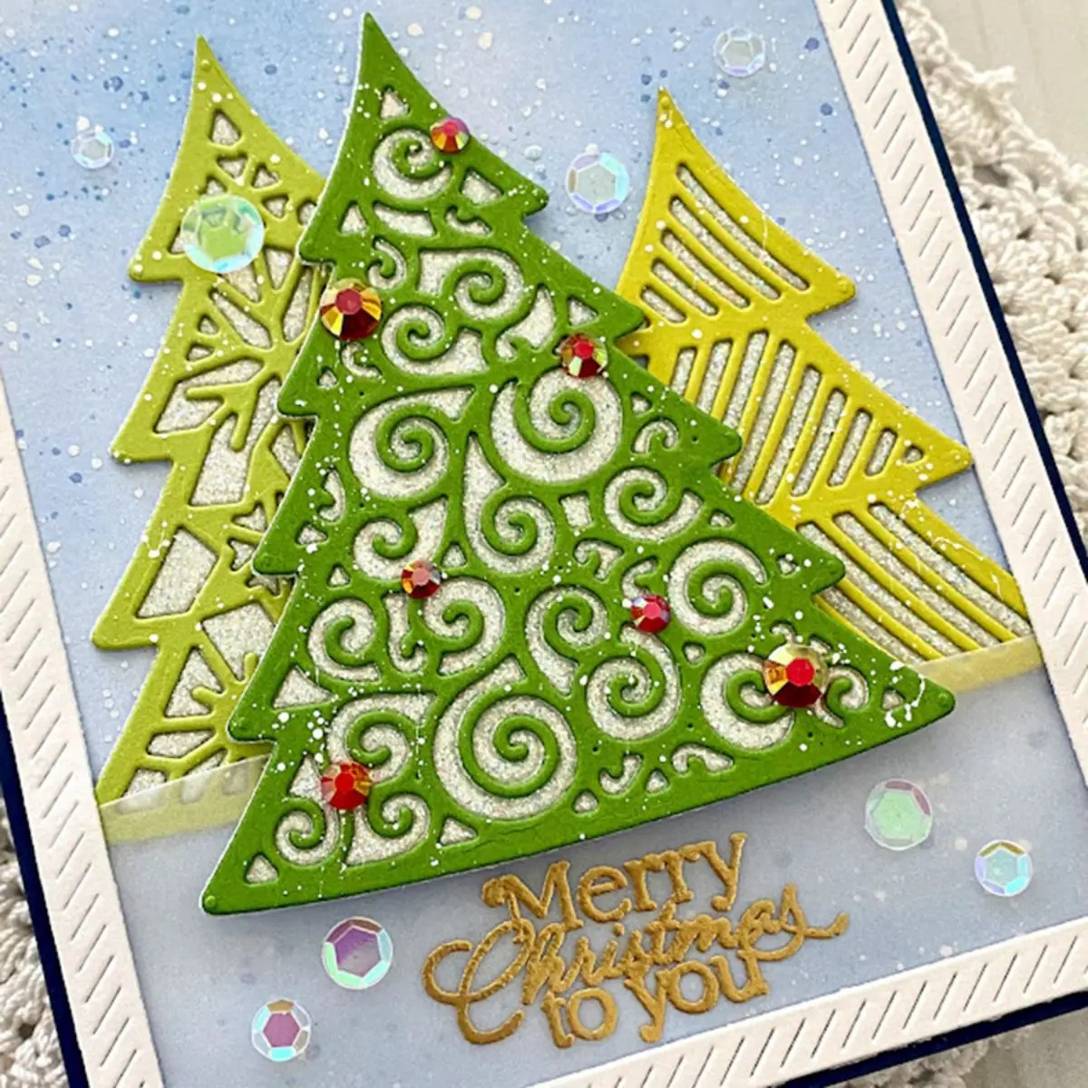 Hot Sale Clearance Christmas Tree Scrapbooking Embossed Greeting Card Making Carbon Steel Mold Crafts Cutting Dies New Arrival