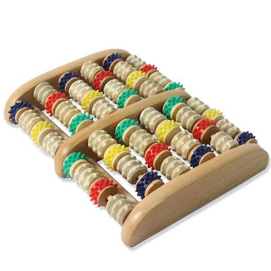 

Полностью настоящий деревянный бытовой роликовый тип, деревянный массаж ног, акупунктурные точки, линия деревянного массажа ног, массажер для ног