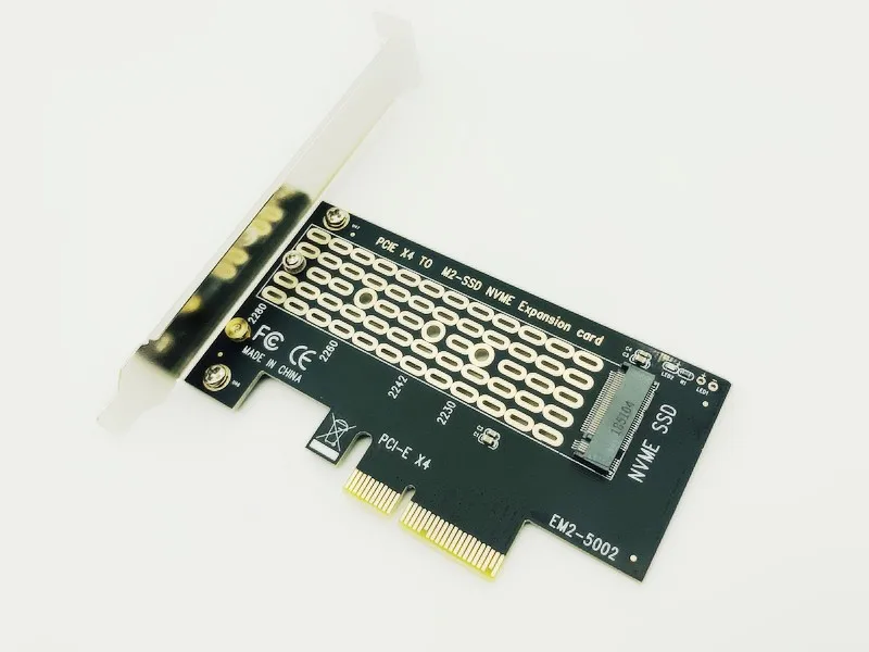 Adaptateur PCIE vers M2, carte Riser PCI Express vers M.2 NVcloser SSD PCIE, clé M NVcloser SSD M2, 6 000 cartes pour ordinateur, 6 pièces