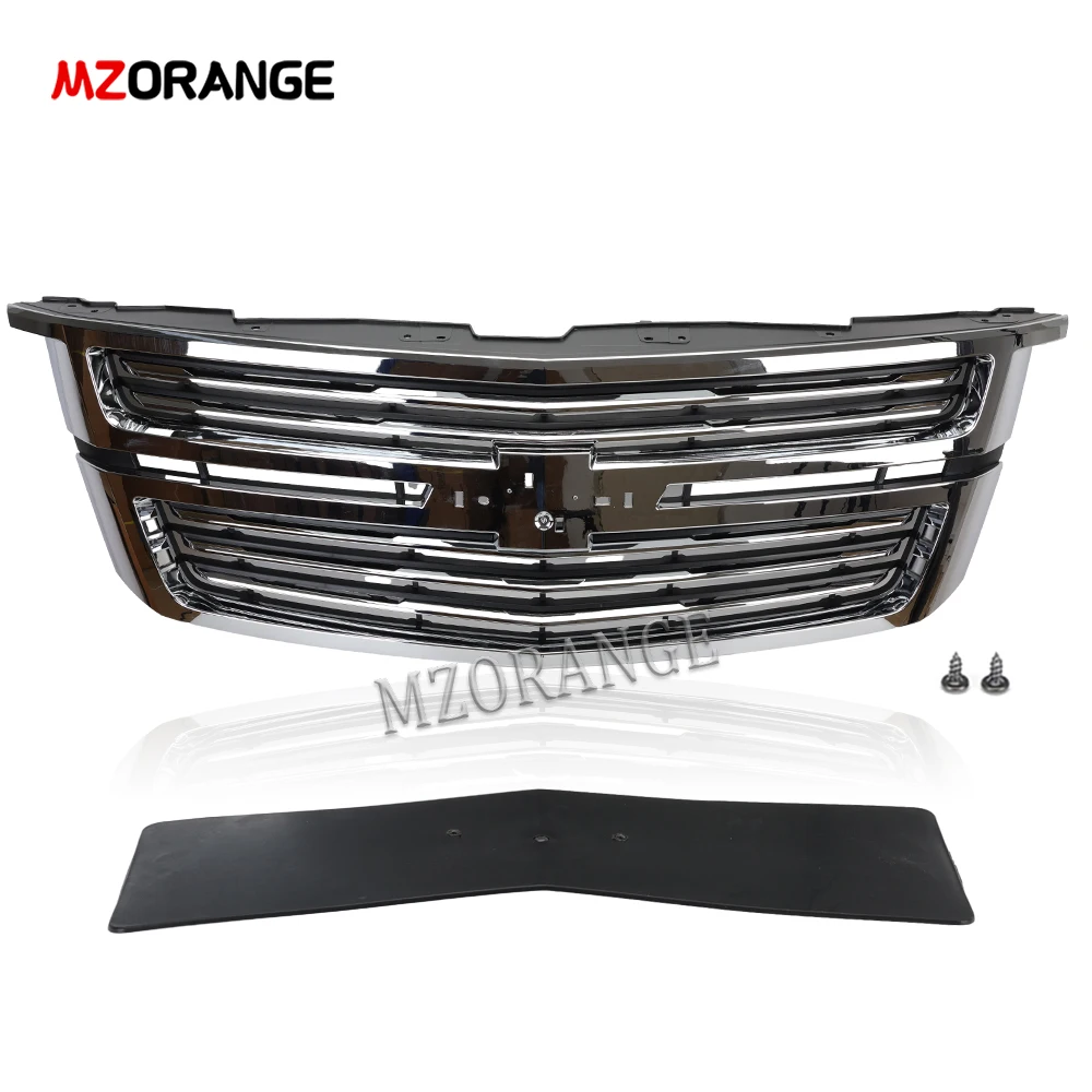 Front Bumper Grille for Chevrolet Tahoe /Suburban LTZ Style 2015 2016 2017 2018-2020 Grilles Car Grills Radiator Racing chrome