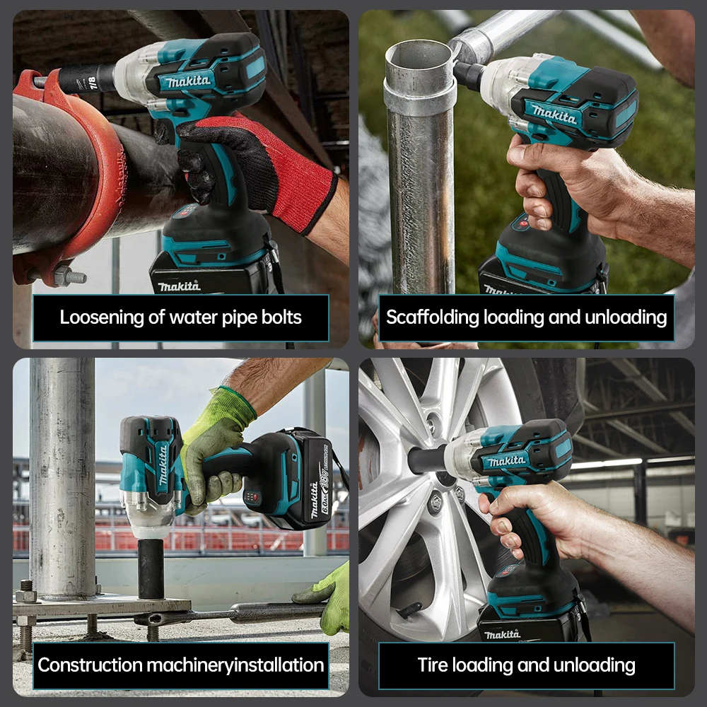 Makita DTW285 Brushless Cordless Electric Impact Wrench Rechargeable Power Tools Compatible with 18V Makita Battery