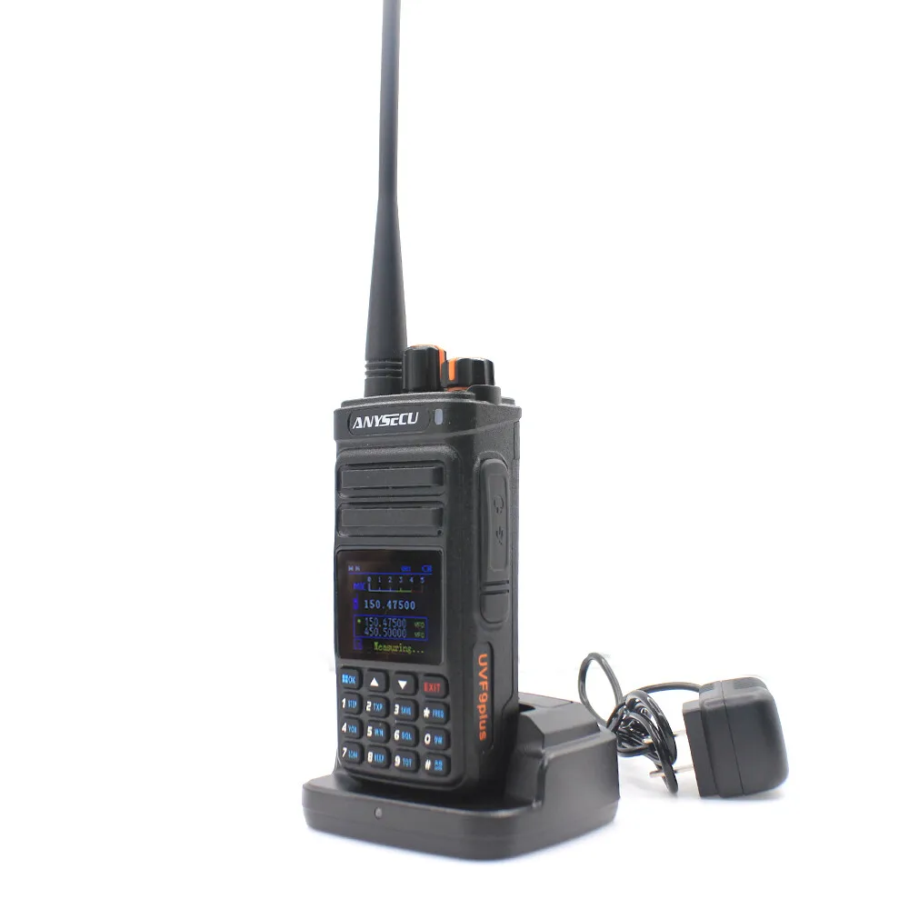 Anysecu 2 STKS UV Dual Band 10 W High Power Walkie Talkie met Frequentie Teller Functie Eén Sleutel Frequentie Matching