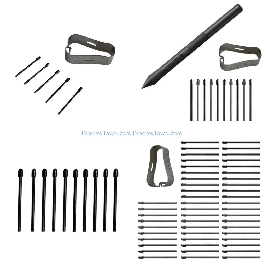 

HX6A 50/40/30/20/10pcs Pen Nib Tips and Clips for One Pen 133 Replacement Nib