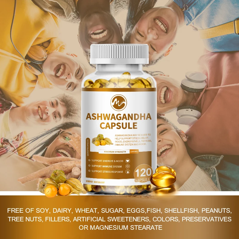 Minch Ashwagandha Extra Capsule Energy & Endurance Supplements Brain & Memory Relief Stress Deep Sleep Vegetarian Care For Adult