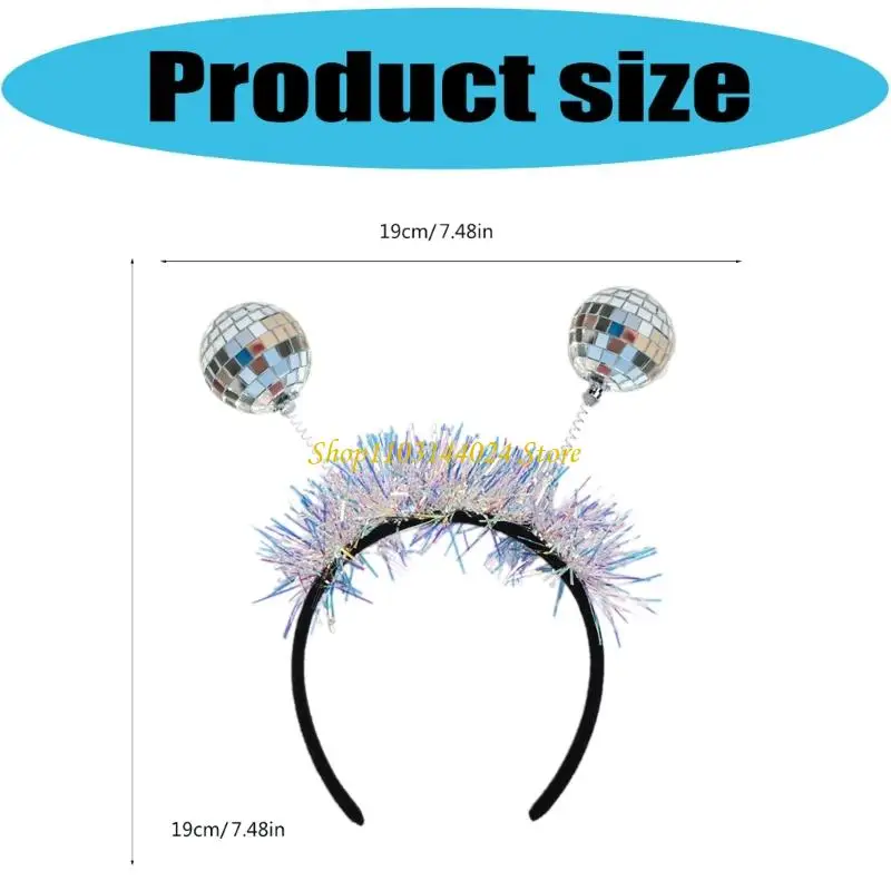 N5ke glittering bola bola rambut hairhoop rambut aksesori headpiece headoween pasokan