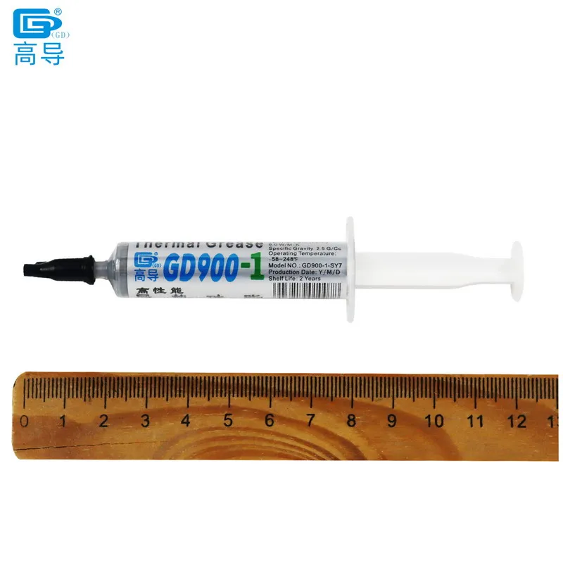 GD900-1 Thermal Conductive Grease Paste Plaster Heat Sink Compound Net Weight 1/3/7/15/30 Grams Gray for CPU  LED GPU SSY