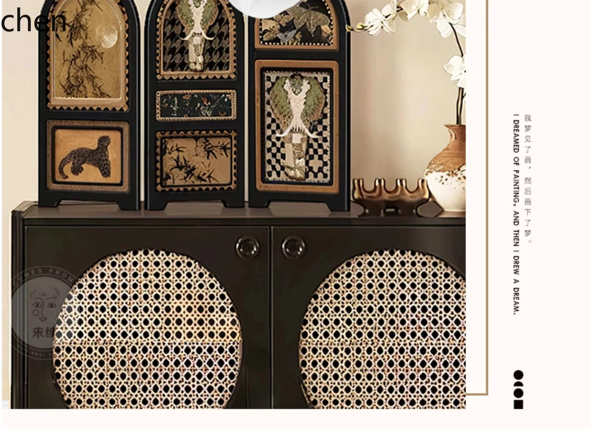 LXC Desktop Small Screen Ornament High-End Niche Living Room TV Cabinet Home Decoration Entrance Hallway Display Piece