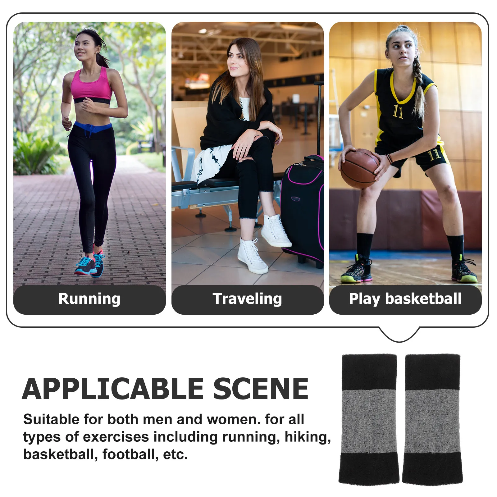 Knee Support Elastic Weave Sleeves Thick Warm Knee Pad for Sports Cycling Running Hiking Basketball Lightweight Compression