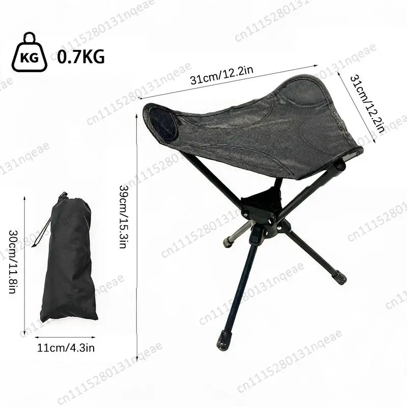 Portable Outdoor Folding Stool Camping Chair 360 Degree Rotation