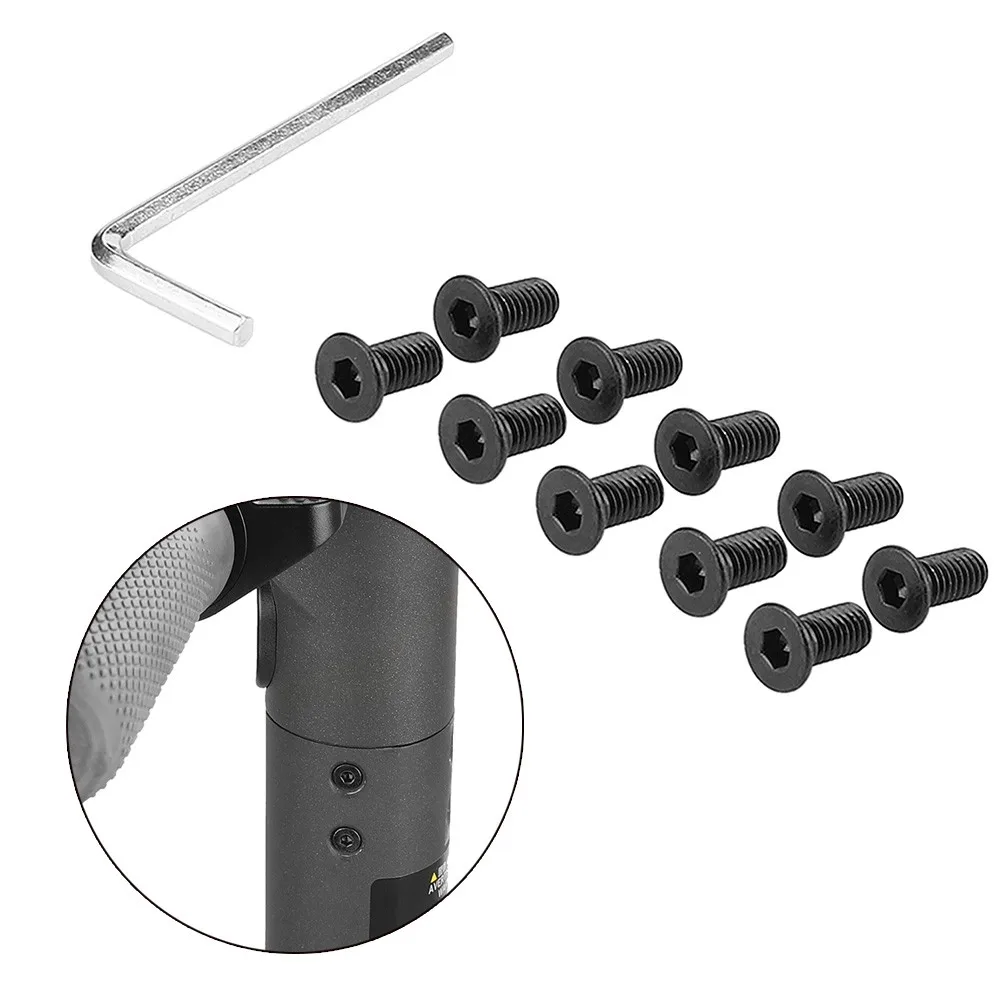 Electric scooter mounting bolt kit for For ninebot For es1 E ES4 with wrench includes stainless steel screws for forehead mast