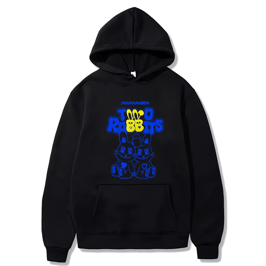 Hot sale Mamamoo group Two Rabbits Album Graphics Hoodie 2024 kpop Men Women Fleece Long sleeve Sweatshirt Unisex Fashion Tops