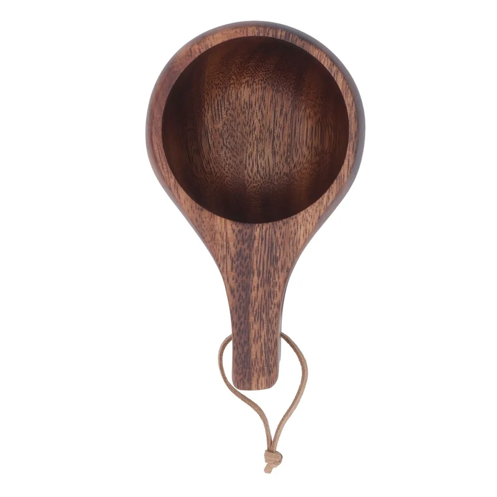Camping Use Portable Wood Camp Mug Hand Made Wood Grain Wood Drinking Cup With Handle Wooden Camping Cup Cool Drinking