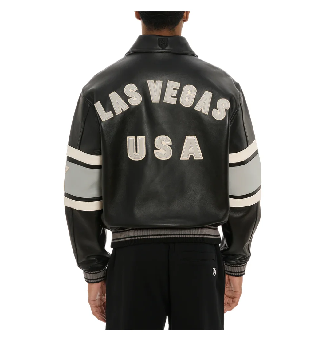 AVIREX limited edition city collection las vegas men\'s european lambskin jacket usa size spring lie fallow leather coat tops