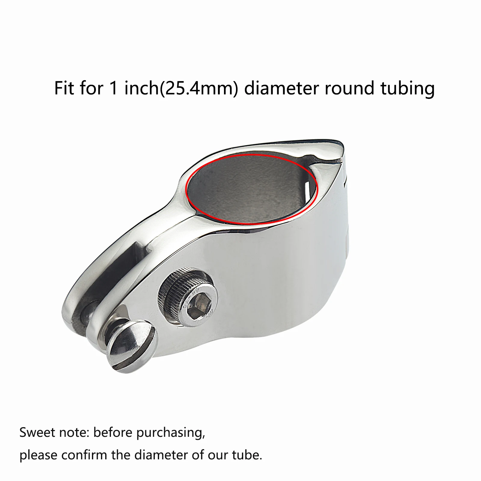 25 MM Bimini Top Jaw Slides 316 Stainless Steel, for 1 Inch OD Round Tubing, Marine Hardware