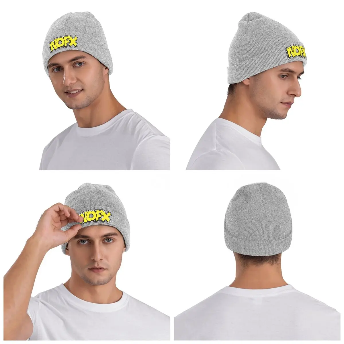 Nofx Band Final Tour Skull Warm Knitted Cap Fashion Bonnet Hat Autumn Winter Outdoor Beanies Hats for Men Women Adult