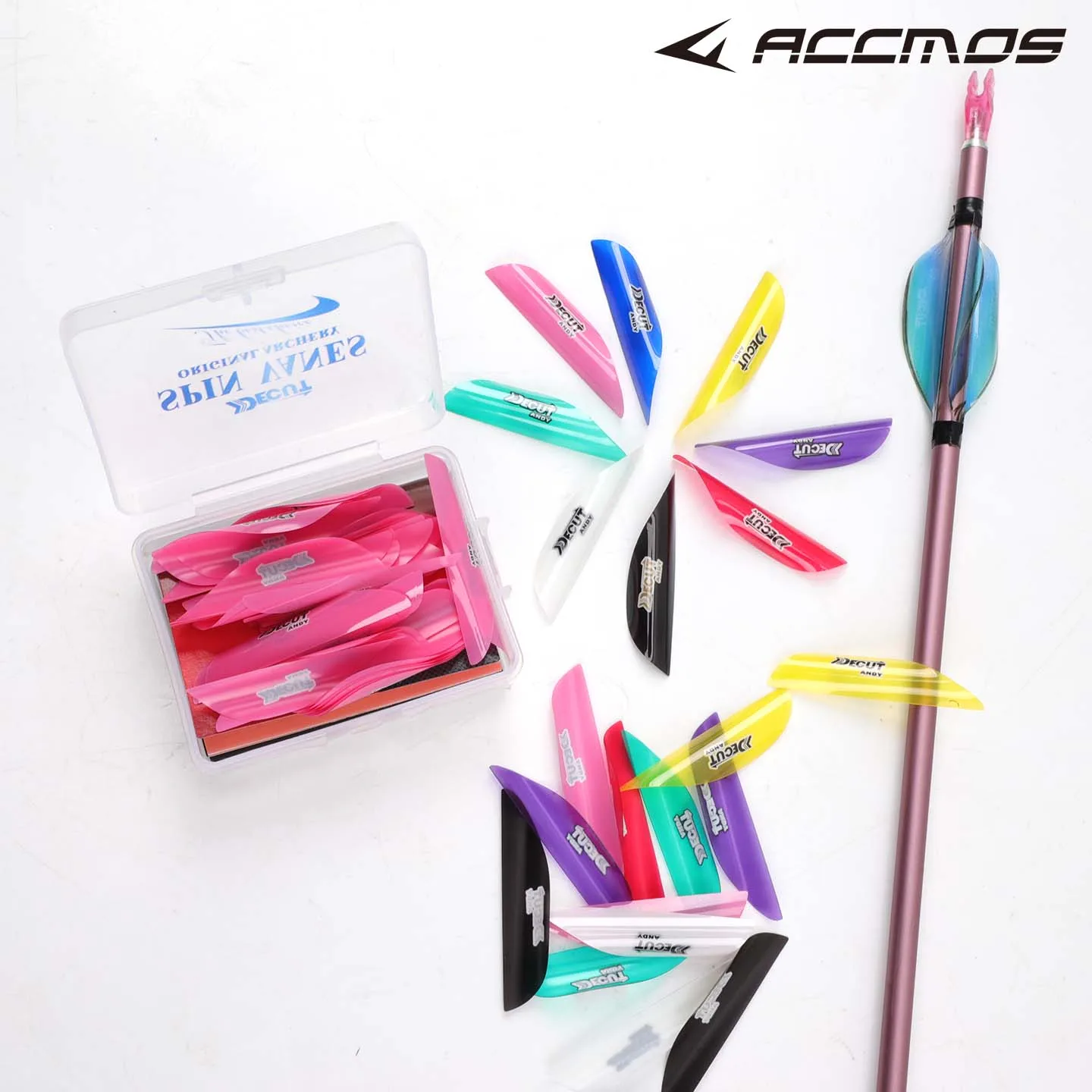 

Самоклеящиеся спиральные опережки для стрел DECUT Spin Helical Arrow Vanes из ТПУ для стрельбы из блочного лука по мишеням, 50 шт.